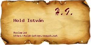 Hold István névjegykártya