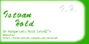 istvan hold business card